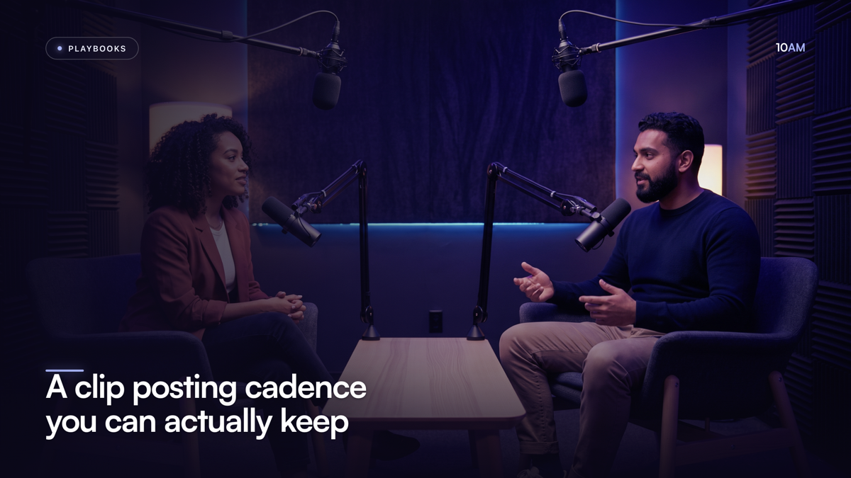 A clip posting cadence you can actually keep