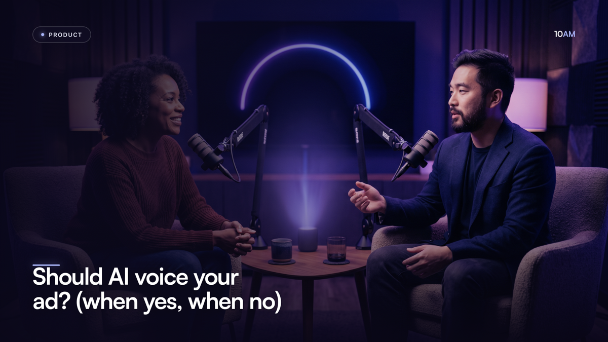 Should AI voice your ad? (when yes, when no)